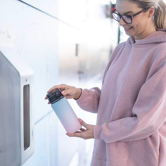 OUTLET Láhev na vodu 600 ml MOMO WAY modrá a růžová Super Mama
