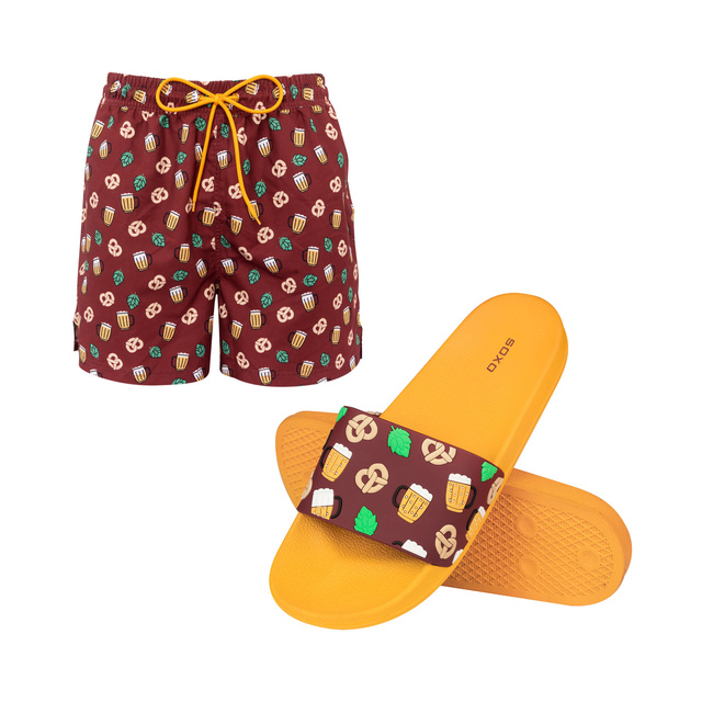 Plavky + žabky pivní motiv