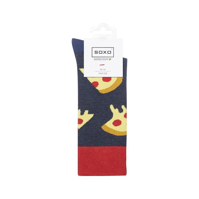 Sada 4x pánských ponožek SOXO GOOD STUFF v krabičce pizza | perfektní sada pro dárek