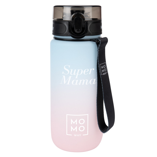 OUTLET Láhev na vodu 600 ml MOMO WAY modrá a růžová Super Mama