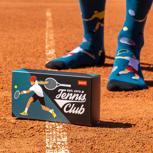 Barevné pánské ponožky SOXO Tenis - 3 páry