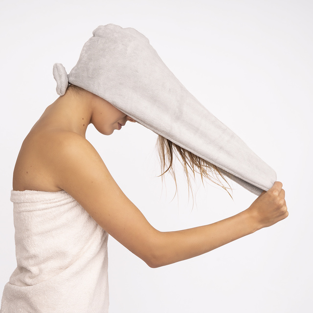 MOMO WAY koupací turban šedý | ručník