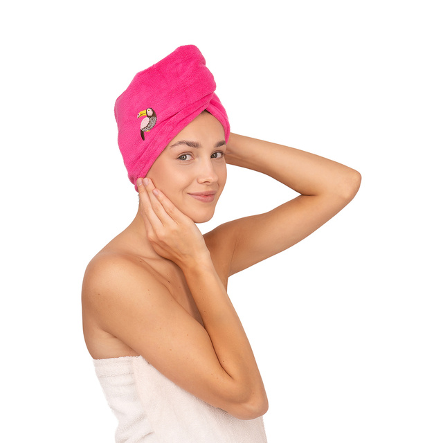 MOMO WAY koupací turban růžový | tukanový ručník
