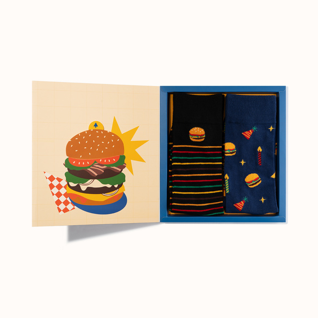 Ponožky Narozeninový Burger 2-pack