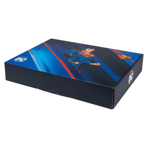 Sada 1x Barevné pánské ponožky SOXO Superman a 1x Pánské pantofle Superman