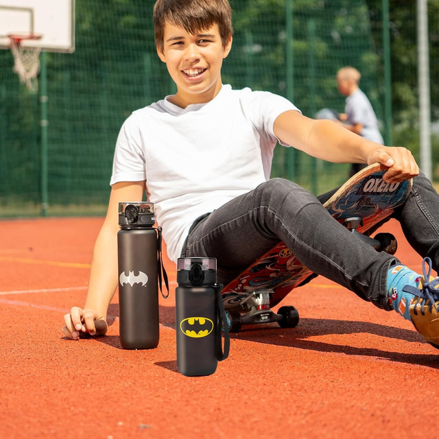 Láhev na vodu 0,6L černá | odolná a praktická | Bat-man