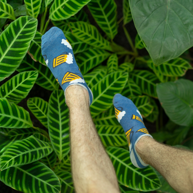 Sada 3x Barevné pánské kotníčkové ponožky SOXO GOOD STUFF bavlněné pizza | pivo