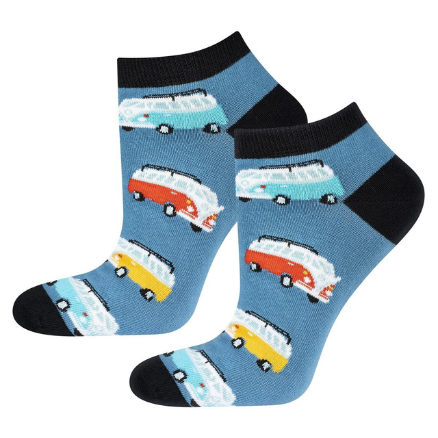 Pánské barevné kotníčkové ponožky SOXO - 4 páry