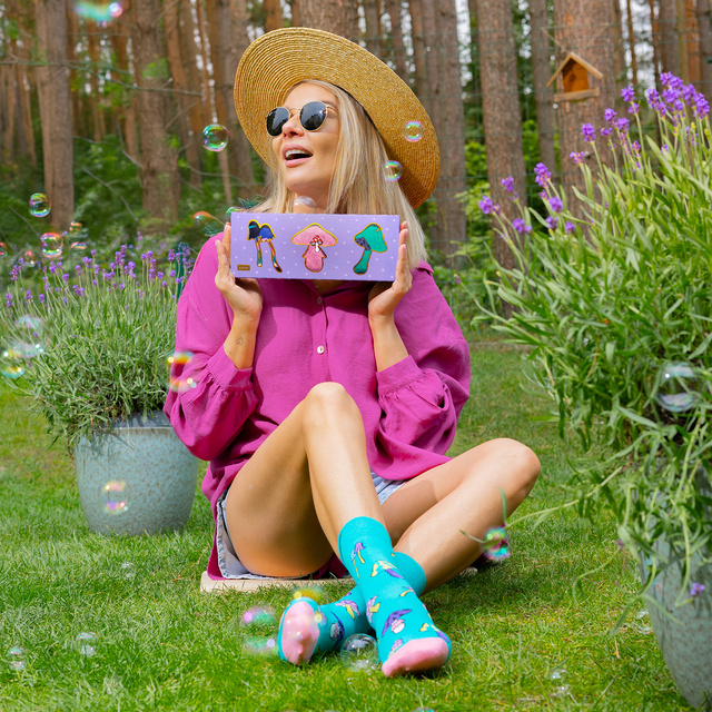 SOXO dámské ponožky s houbami v balení - 3 páry