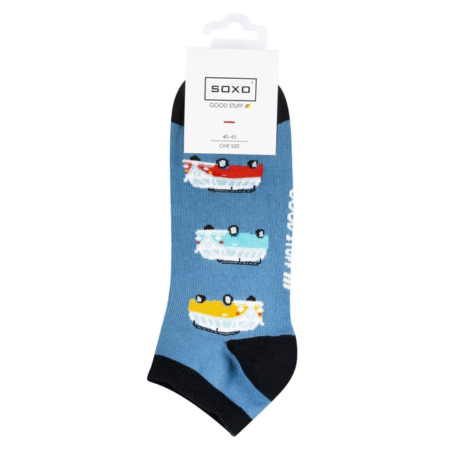 Pánské barevné kotníčkové ponožky SOXO - 4 páry