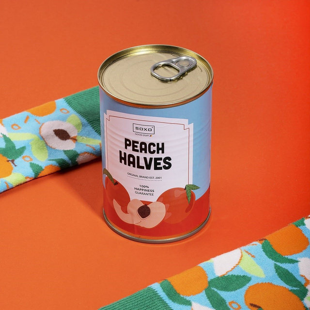 Barevné dámské ponožky SOXO konzervované broskve