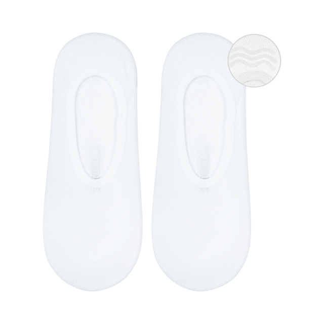 Sada 6x Bílé pánské kotníčkové ponožky SOXO se silikonem bavlněné