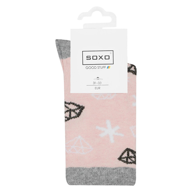 Růžové dětské ponožky SOXO GOOD STUFF diamanty
