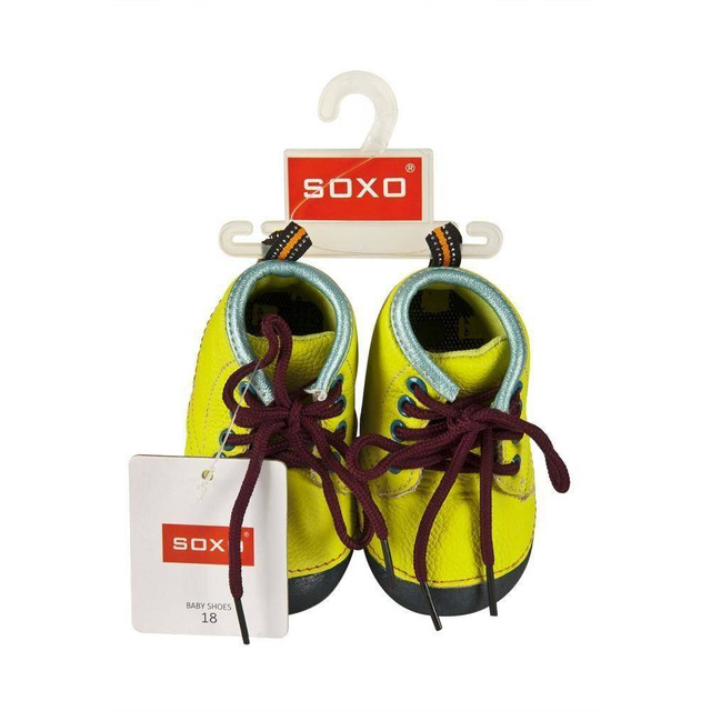 Dětské boty OUTLET SOXO, zelená kůže