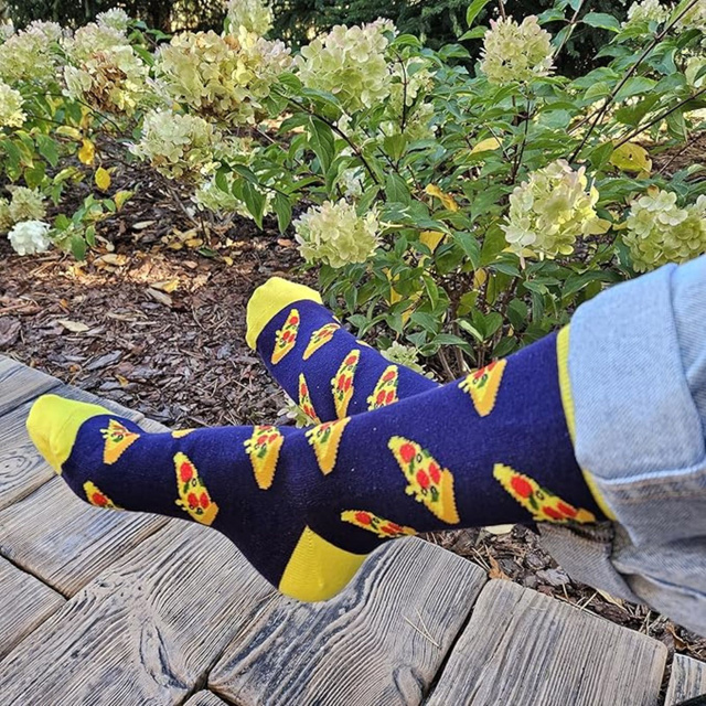 Barevné pánské ponožky SOXO pizza v krabičce