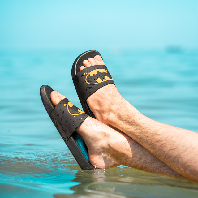 Prémiové dámské pánské plážové pantofle SOXO BATMAN | Ideální pro letní dovolenou a koupaliště | Guma