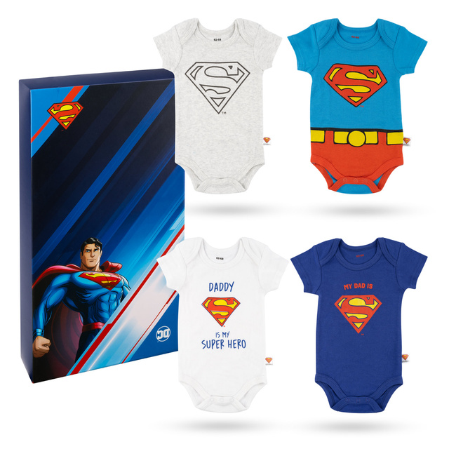 Sada 4x kojeneckého body Warner Bros Superman