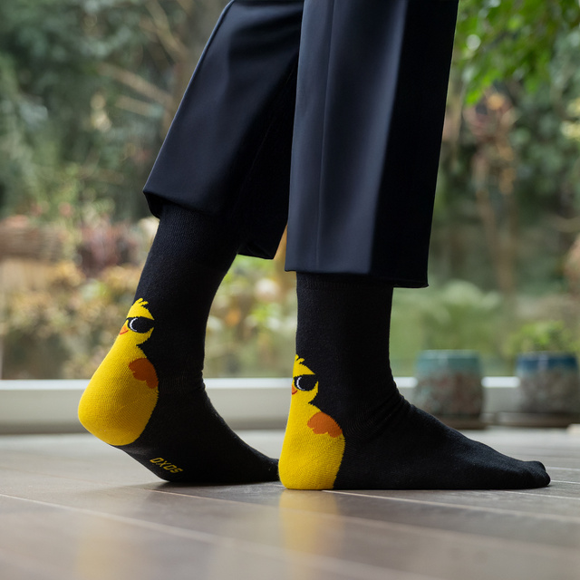 Ponožky s motivem kuřete ve stylu přání