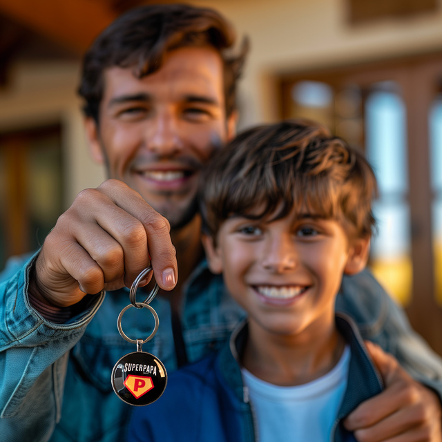 Pánské pantofle a klíčenka SOXO Super Papa