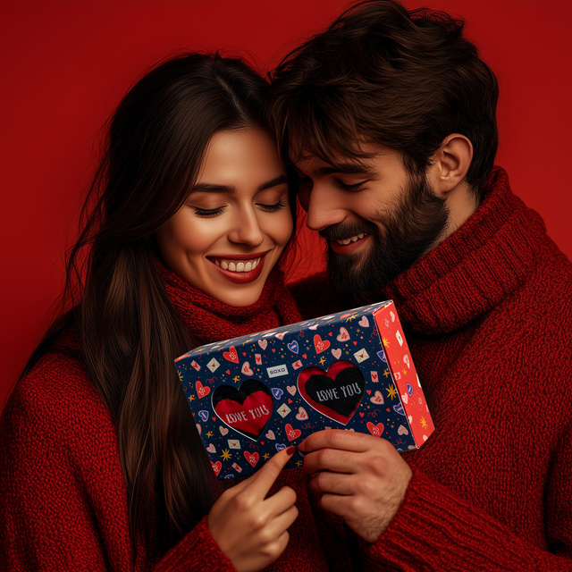 Pánské barevné ponožky SOXO Srdce - 2 páry