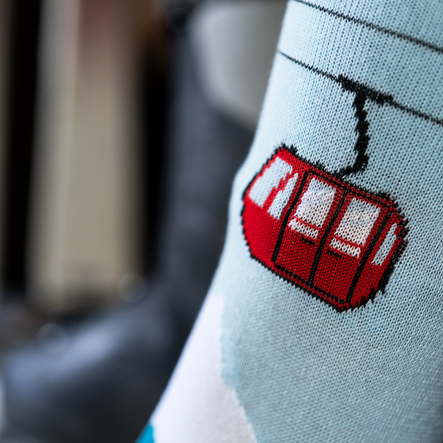 Pánské barevné ponožky SOXO zimní sporty - 3 páry