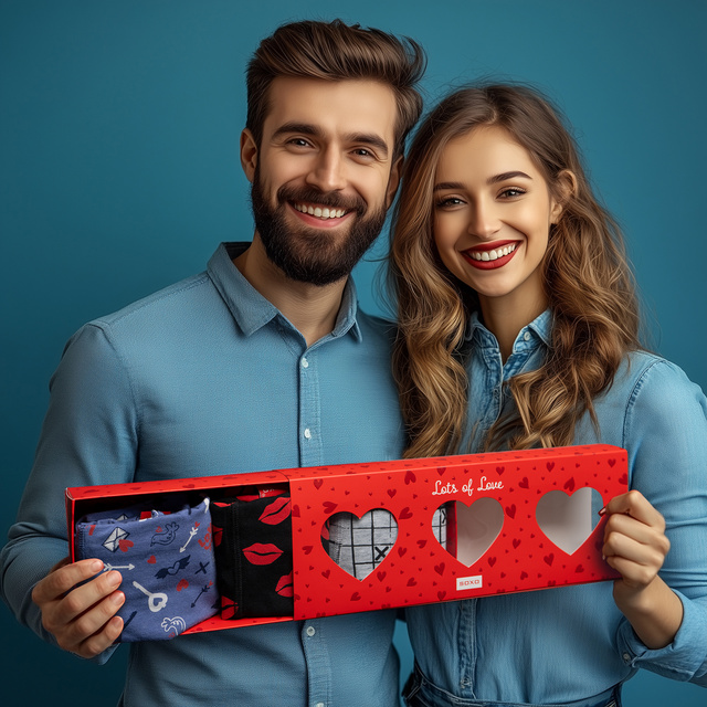 Sada Boxerky SOXO Valentýn - 3 páry