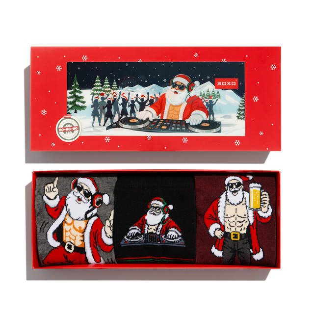 Ponožky Neposlušný Santa DJ 3-pack