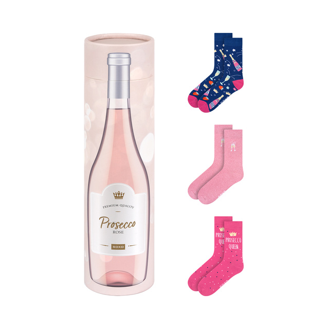Dámské ponožky SOXO Prosecco v tubě - 3 páry