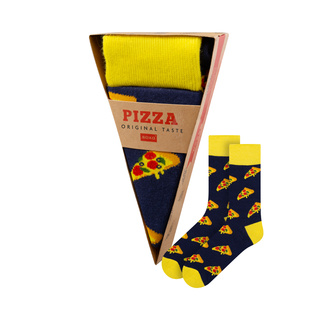 Barevné pánské ponožky SOXO pizza v krabičce