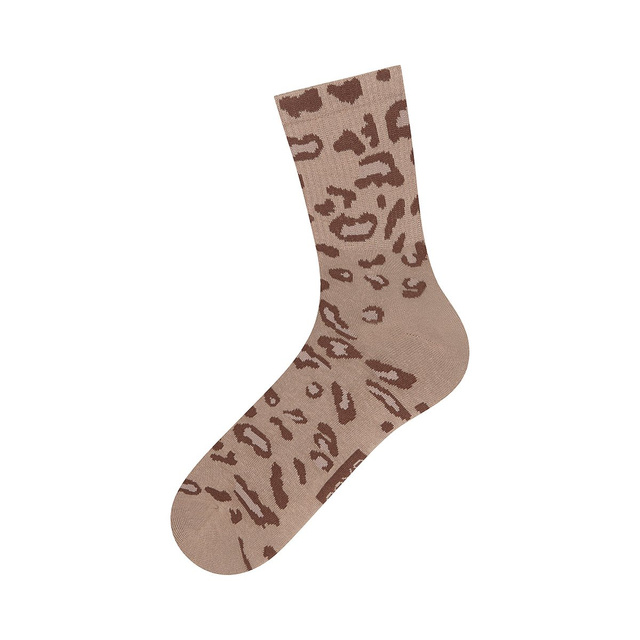Barevné dámské ponožky SOXO s leopardím potiskem - 2 páry