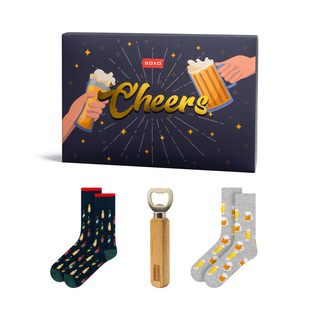 Sada pánských ponožek SOXO Cheers – 2 páry a otvírák