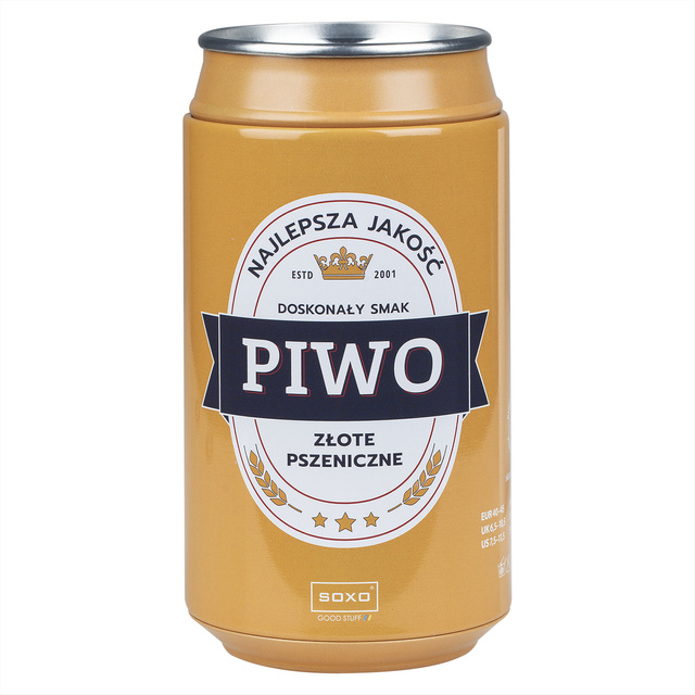 Sada 3x Barevné pánské ponožky SOXO GOOD STUFF veselé pivo v plechovce jako dárek | pro něj