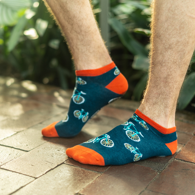 Pánské barevné kotníčkové ponožky SOXO - 4 páry