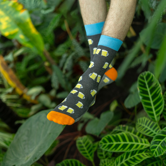 Barevné pánské ponožky SOXO GOOD STUFF bavlněné | malé pivo v půllitrech