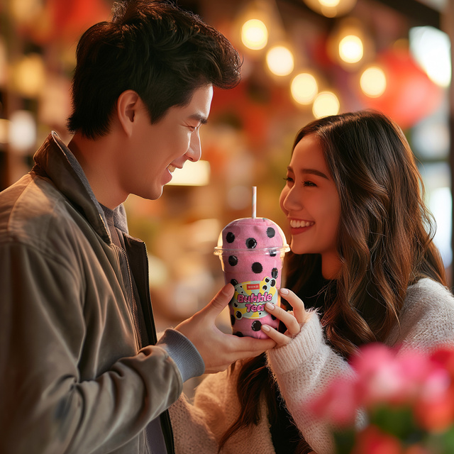 Pánské dámské ponožky Soxo růžové Bubble Tea - 2 páry