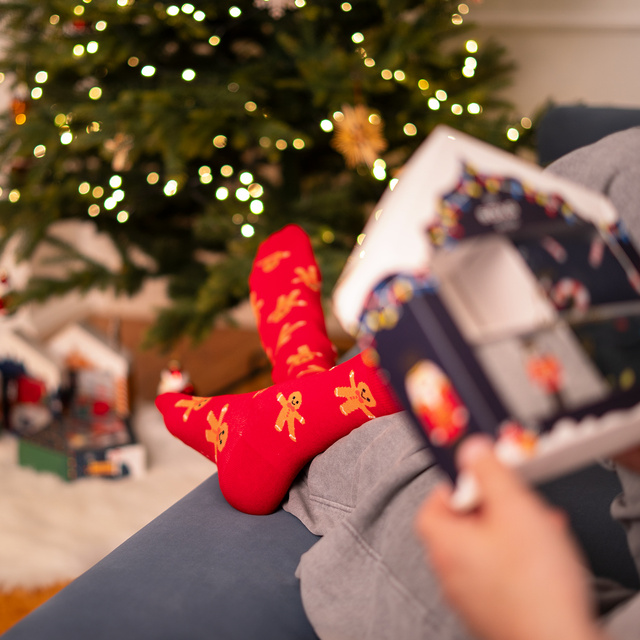 Sada 4x Barevné pánské ponožky SOXO GOOD STUFF veselé Vánoce dárek | dar pro Něho