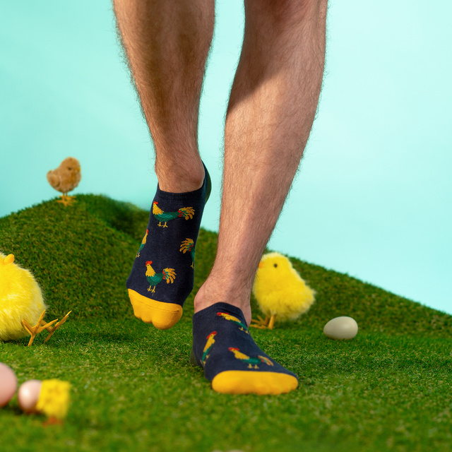 2x Barevné pánské kotníčkové ponožky SOXO velikonoční pro něj