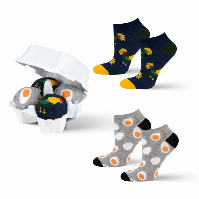 2x Barevné pánské kotníčkové ponožky SOXO velikonoční pro něj