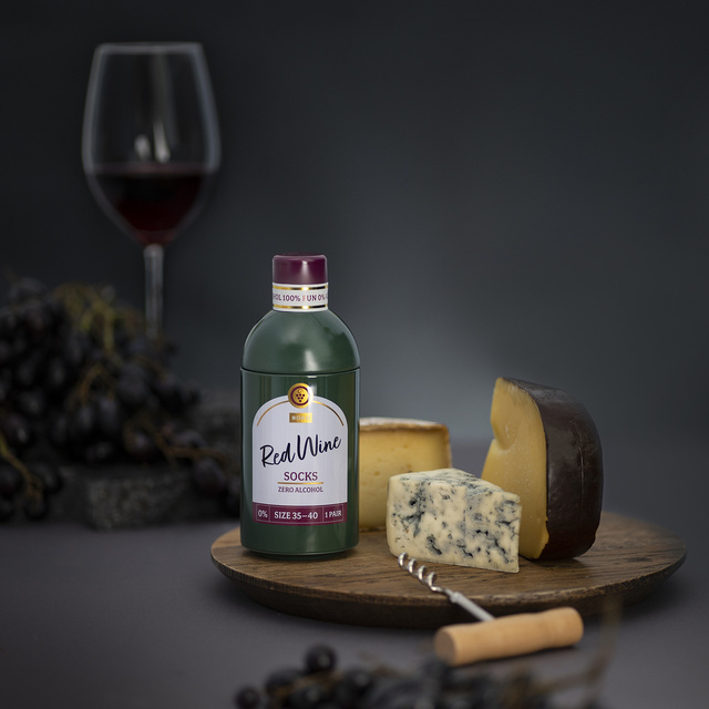 Dámské ponožky SOXO GOOD STUFF Červené víno v láhvi