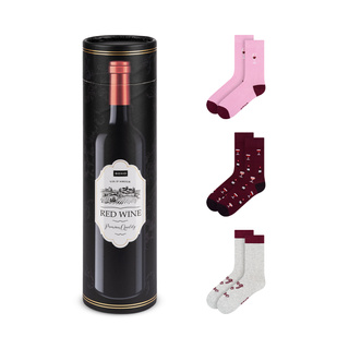 Dámské ponožky SOXO Red Wine v tubě - 3 páry