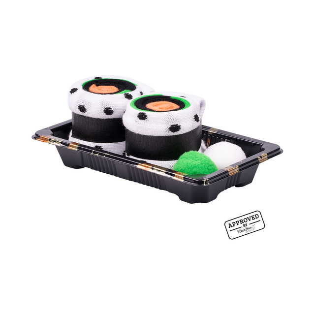 Zelené dámské a pánské ponožky SOXO sushi v krabičce