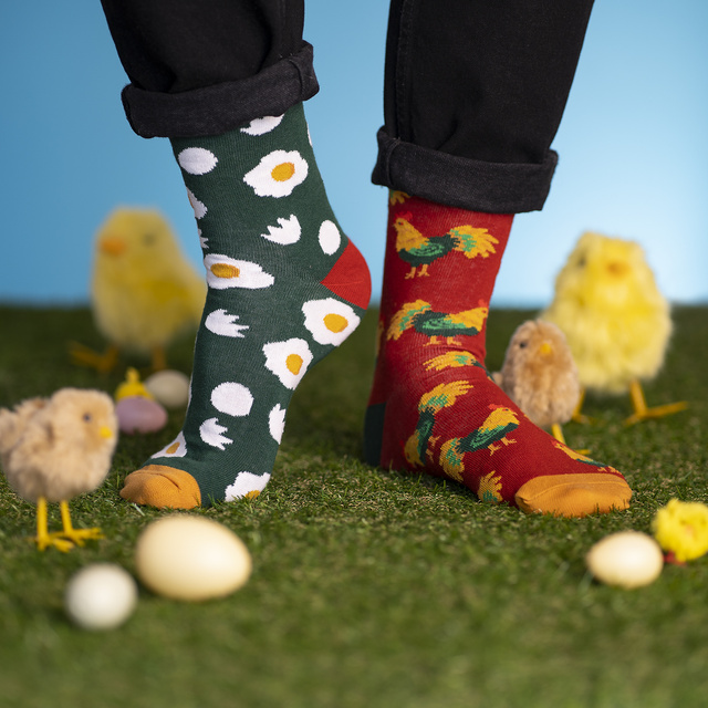 Barevné pánské ponožky SOXO GOOD STUFF nepasující do páru slepice