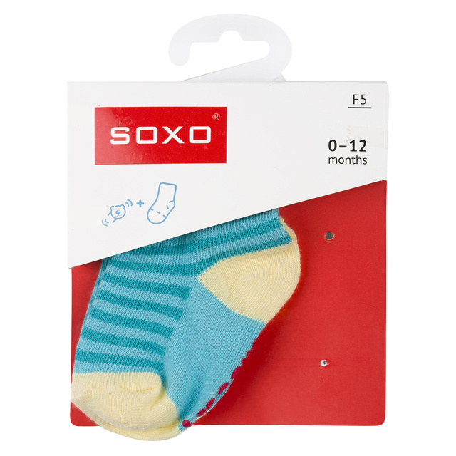 OUTLET Sada 6x barevné kojenecké ponožky SOXO s proužky| dárek