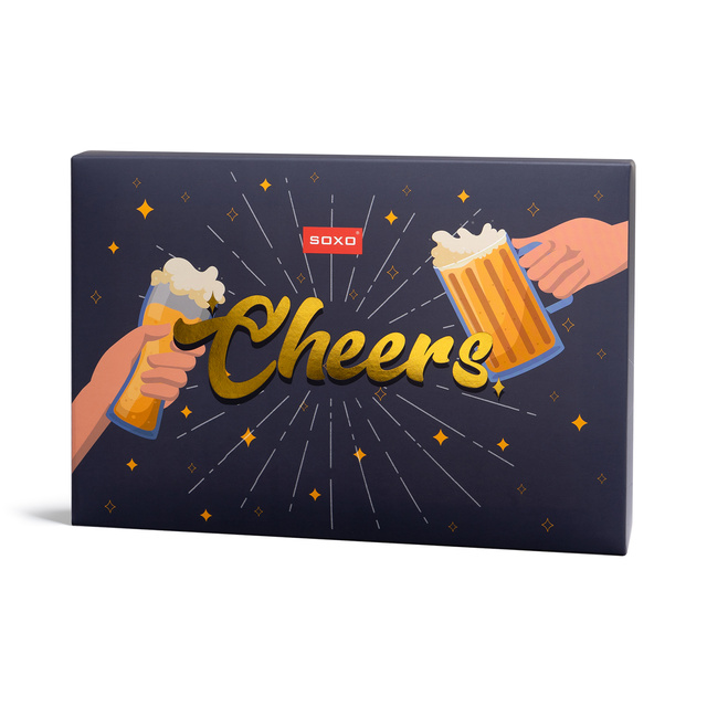 Sada pánských ponožek SOXO Cheers – 2 páry a otvírák