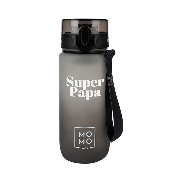 Láhev na vodu Super Papa 600 ml černá | Bez BPA | Tritan
