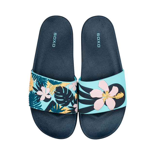 Prémiové dámské pánské plážové pantofle SOXO Floral | Ideální pro letní dovolenou a koupaliště | Guma