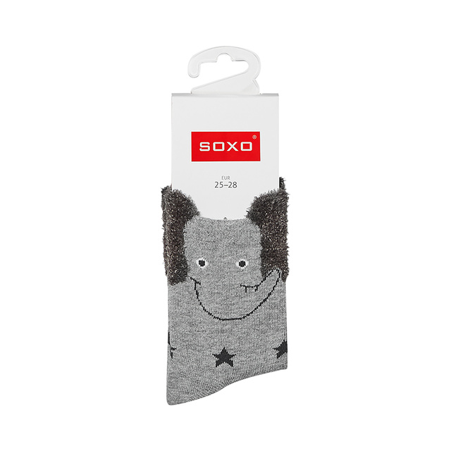 Šedé dětské ponožky SOXO s ušima