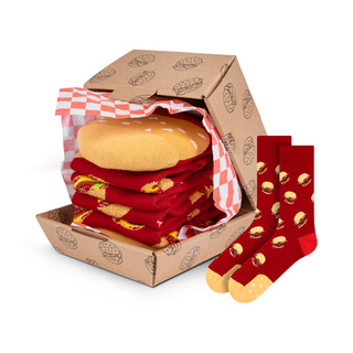 Ponožky dámské | pánské SOXO Hamburger v krabičce