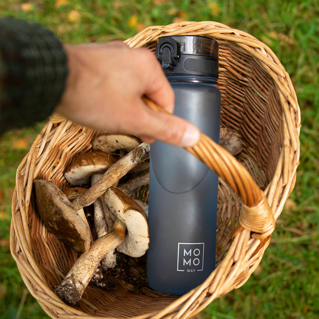 MOMO WAY láhev na vodu šedá | nápad na dárek | Bez BPA | Tritan