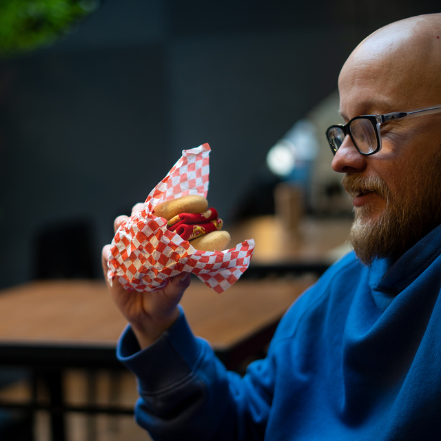 Sada ponožek na steak a hamburger v krabičce